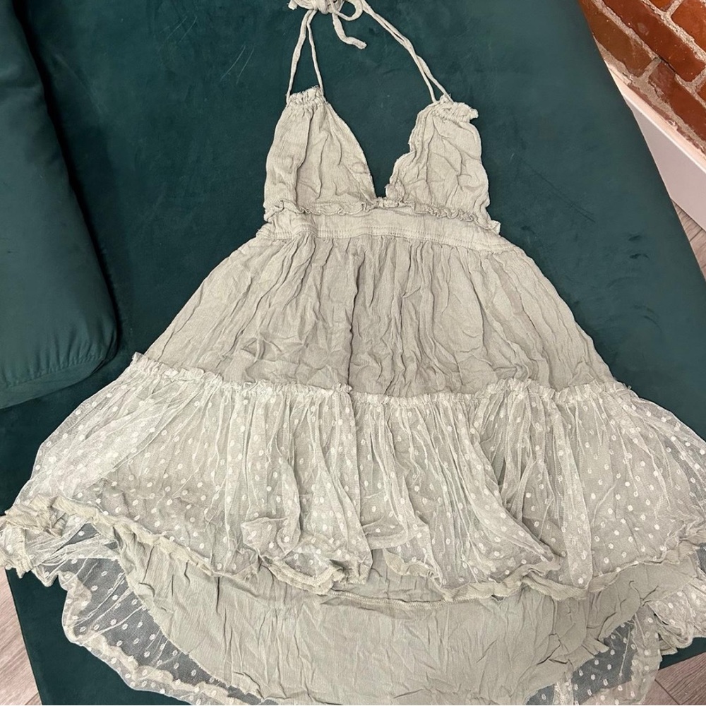 Light Green Halter Dress
